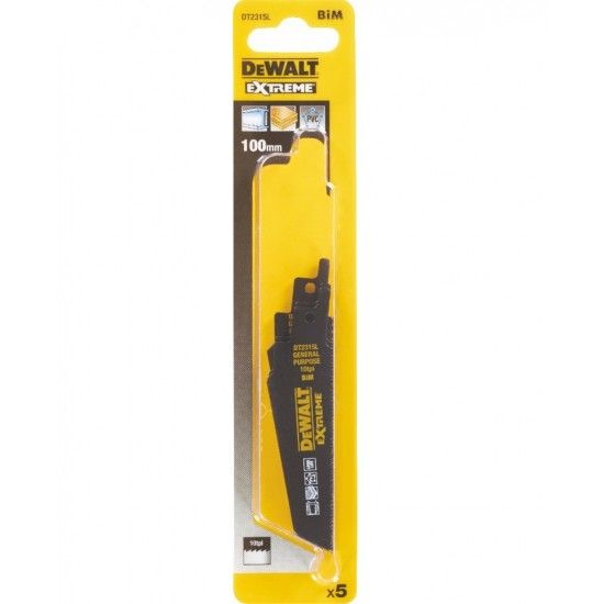 Lmina de serra sabre bi-metal Extreme 2X de demolio - 100mm - 1mm ref.DT2315L-QZ DEWALT