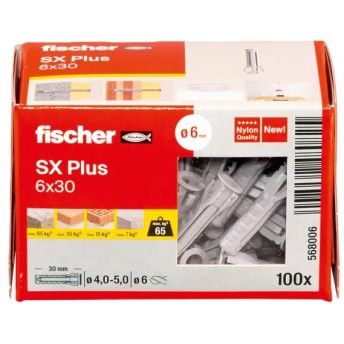 Bucha 6mm SX Plus  (100uni) Ref 568006 Fischer