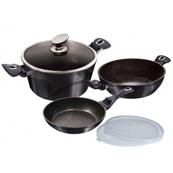 Trem de Cozinha, 6 Pcs, Metallic Line Carbon Pro Edition ref. BH-6905 MADER