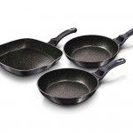 Set Frigideiras com Grelhador, 3 Pcs, Metallic Line Carbon Pro Edition ref. BH-6904 MADER