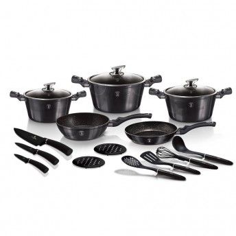 Trem de Cozinha, 17 Pcs, Metallic Line Carbon Pro Edition ref. BH-6920 MADER