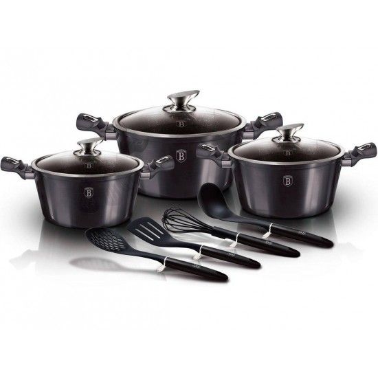 Trem de Cozinha, 10 Pcs, Metallic Line Carbon Pro Edition ref. BH-6919 MADER