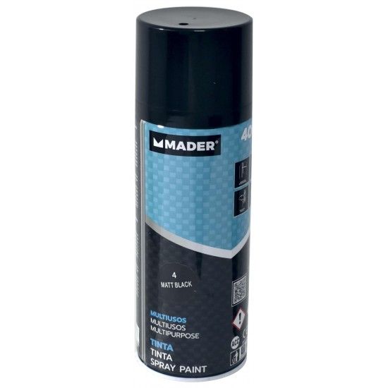 Tinta Spray Multiusos, Matt Black, Ref. 4, 400ml ref. 79403 MADER