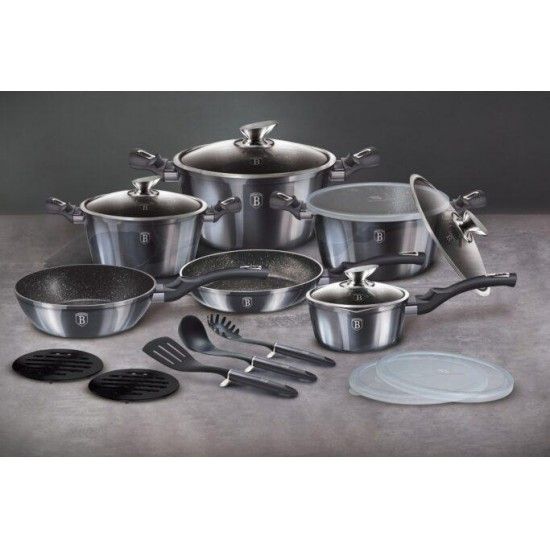 Trem de Cozinha, 18 Pcs, Metallic Line Carbon Pro Edition ref. BH-6887 MADER