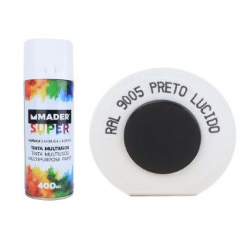 Tinta Spray, 400mL, 9005 - Preto Lcido ref. 79769 MADER