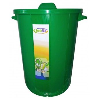 Balde Lixo, Verde, 45L ref. 99987 MADER