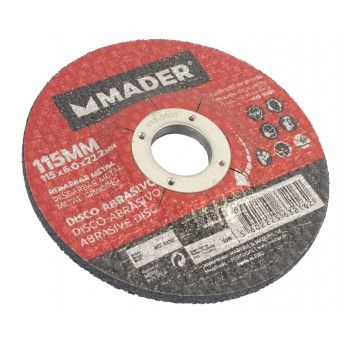 Disco Abrasivo, Rebarbar Metal, 115x6x22.2mm ref. 63216 MADER