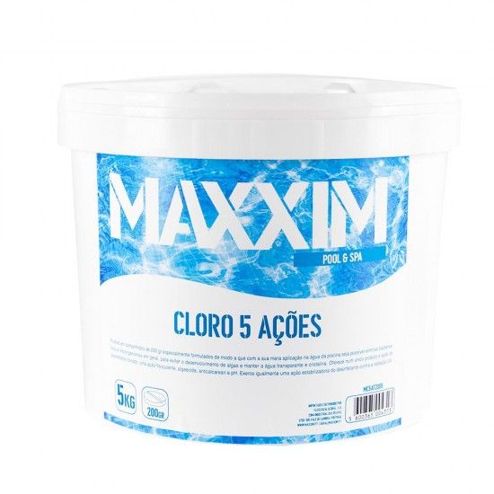 Cloro 5 Aoes Tableta 200gr 5Kg  ref.MC5AT2005 MAXXIM