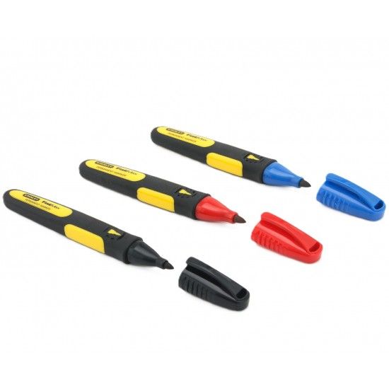 Marcadores ponta fina FATMAX 3 uni (preto, vermelho, azul) Ref 0-47-322 Stanley