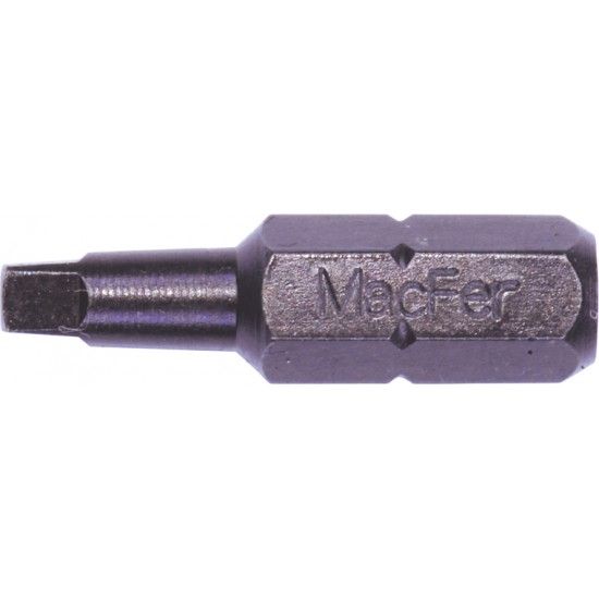 Bit sext. quadrado MacFer BQ-25 1/4" S1 25mm  ref. 046.0040 MACFER