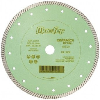 Disco diam. MacFer Cermica Extra KCC103 230mm ref. 092.0027 MACFER