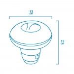 Dispensador qumico flutuante pequeno (grnulos ou comprimidos) 13x13cm ref. 81010 EDM