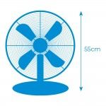 Ventoinha de mesa. cor cromado. potncia: 60w lminas: 40x55cm ref. 33972 EDM