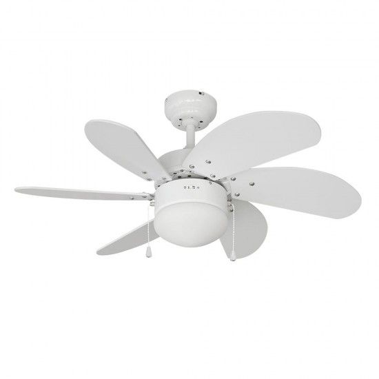 Ventoinha de teto modelo aral. cor blanco. potncia: 50w lminas: 76cm ref. 33985 EDM