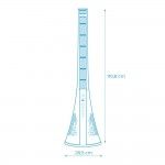 Ventoinha de torre. potncia: 50w com comando. cor branco 28,5x27,8x110,8cm ref. 33955 EDM