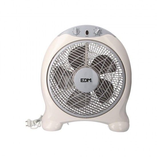 Ventoinha box fan cor branca/cinza. potencia: 45w lminas: 30,5cm 38,5x13x46cm ref. 33951 EDM