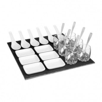 Set de aperitivo de 25 peas com base de lousa ref. 77083 5FIVE