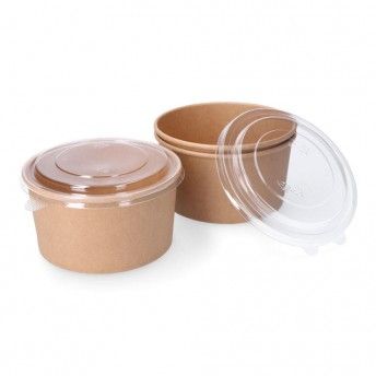 Embalagem carto biodegradvel redonda para salada com tampa 1000cc (3 unid.) ref. 77370 BEST PRODUC