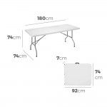 Mesa drobvel 180x74x74cm tubo 22x1.0mm ref. 75130 EDM