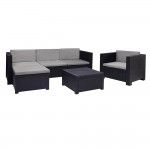 Conjunto jardim/terrao sof+cadeiro+mesa sof: 190x66x72 cadeiro: 74x76x72cm mesa: 57x57x34cm man