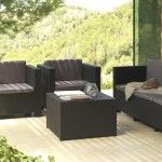 Conjunto jardim/terrao de 2 cadeires+1 sof+1 mesa auxiliar. diva tropea grafit ref. 75379 SP BERN