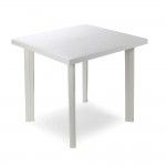 Mesa quadrada para ao ar livre. cor: branco 80x75x72cm ref. 75312 IPAE PROGARDEN