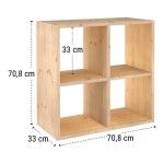 Estante modular com 2x2 cubos dinamic pinho macio 70,8x70,8x33cm ref. 75271 ASTIGARRAGA