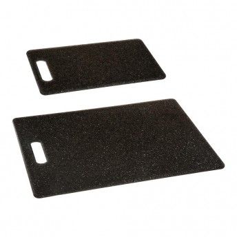 Kit com 2 tabuas de cozinha em polipropileno cor preto 25x15x0,8cm y 36,4x27,5x0,8cm ref. 75526 FIVE