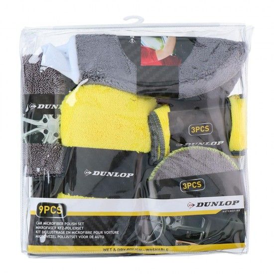 Kit de limpeza para carros/motas 9 peas ref. 99715 DUNLOP