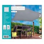 Toldo vela quadrado cor: cinza claro 5x5m ref. 73034 AMBIANCE