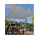 Toldo vela quadrado cor: cinza claro 5x5m ref. 73034 AMBIANCE