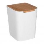 Balde do lixo wc bambu branco 5l coleo "baltik" ref. 01851 5FIVE