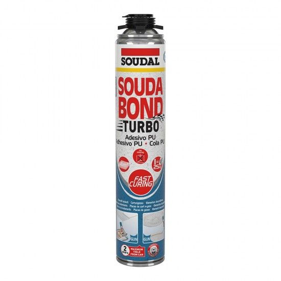 Espuma adesiva soudabon turbo pistola 750ml . ref. 96429 SOUDAL