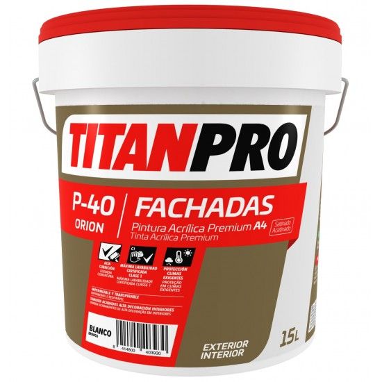 TITANPRO P-40 ACETINADA BASE BRANCA [A3] 15L