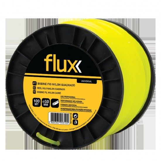 Bobine Fio Nylon Quadrado 3,0mm 1000mt  ref. FBFNQ301000 FLUX