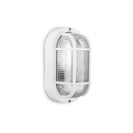 Aplique oval branco IP54 E27 40W Mod. Tarragona Ref 34350 EDM