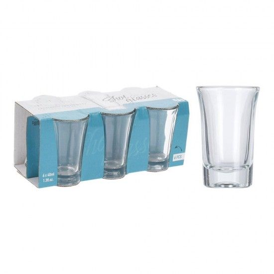 Conjunto de 6 vasos pequeos de cristal 40ml ref. 77740 EXCELLENT HOUSEWARE