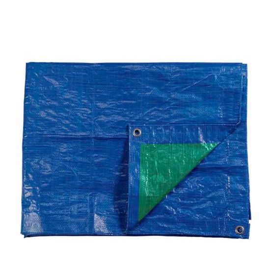 Toldo 4x5m de dupla cara. cor azul/verde. densidade 90g/m ref. 74992 EDM