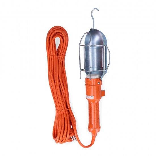 Lmpada porttil com gancho e interruptor metlico. e-27 (cabo de 5m) ref. 37001 EDM