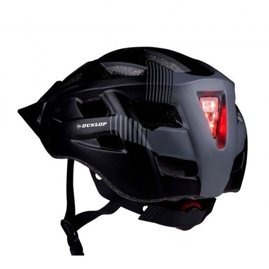 Capacete de bicicleta com leds vermelhos tamanho l. ref. 73599 DUNLOP