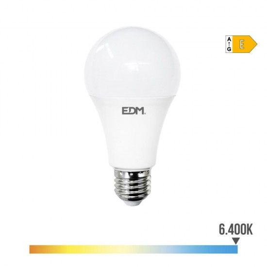 Lmpada standard led e27 24w 2700lm 6400k luz fria 7x13,6cm ref. 98722 EDM