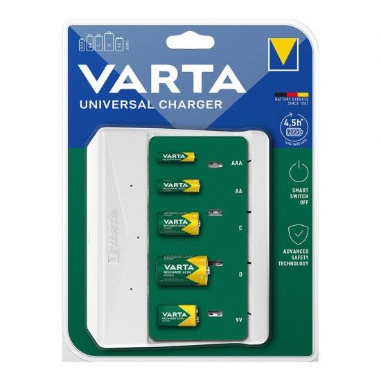 Carregador universal para pilhas 57658 ref. 38202 VARTA