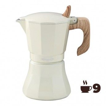 Cafeteira de alumnio de 9 chvenas mod: "petra" cor creme ref. 78672 OROLEY