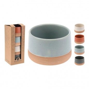 Kit 4 tigelas de cermica, 9x5,6cm, 210000960. siaki ref. 75423 EXCELLENT HOUSEWARE