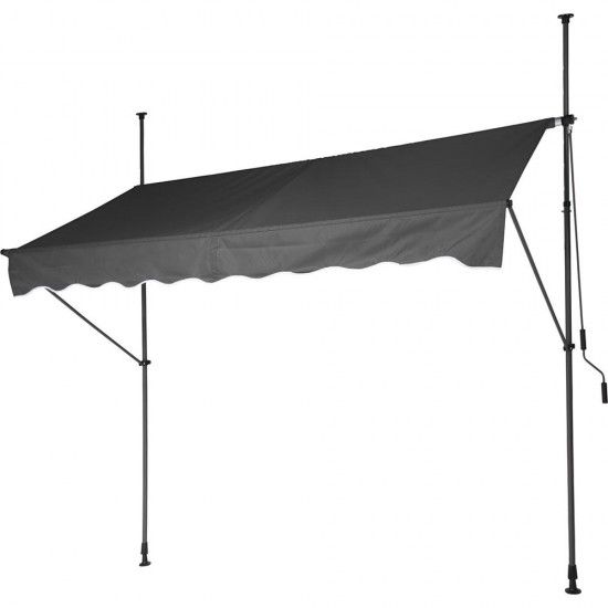 Toldo ajustvel 250x120cm cor cinzento ref. 75411 NULL