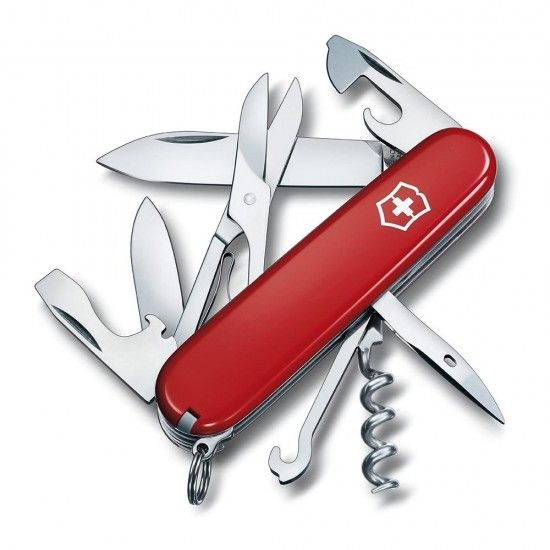 Navalha climber vermelha, 14 funes, 26x18x91mm, peso 82g. ref. 37538 VICTORINOX