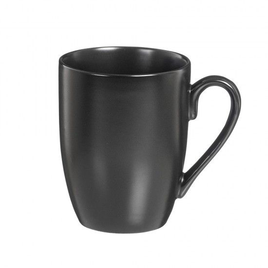 Pack 6 chvena mug de porcelana yumei 350ml preto kozina ref. 77594 CAISON