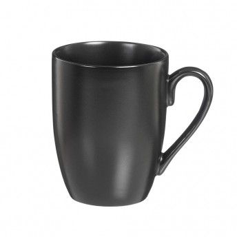 Pack 6 chvena mug de porcelana yumei 350ml preto kozina ref. 77594 CAISON