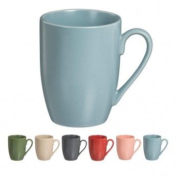 Pack 6 chvena mug de porcelana mate 350ml 6 cores sortidas kozina ref. 77593 CAISON