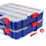 Organizador de compartimento empilhvel com tampa 18 divises. ref. 21108 WORKPRO